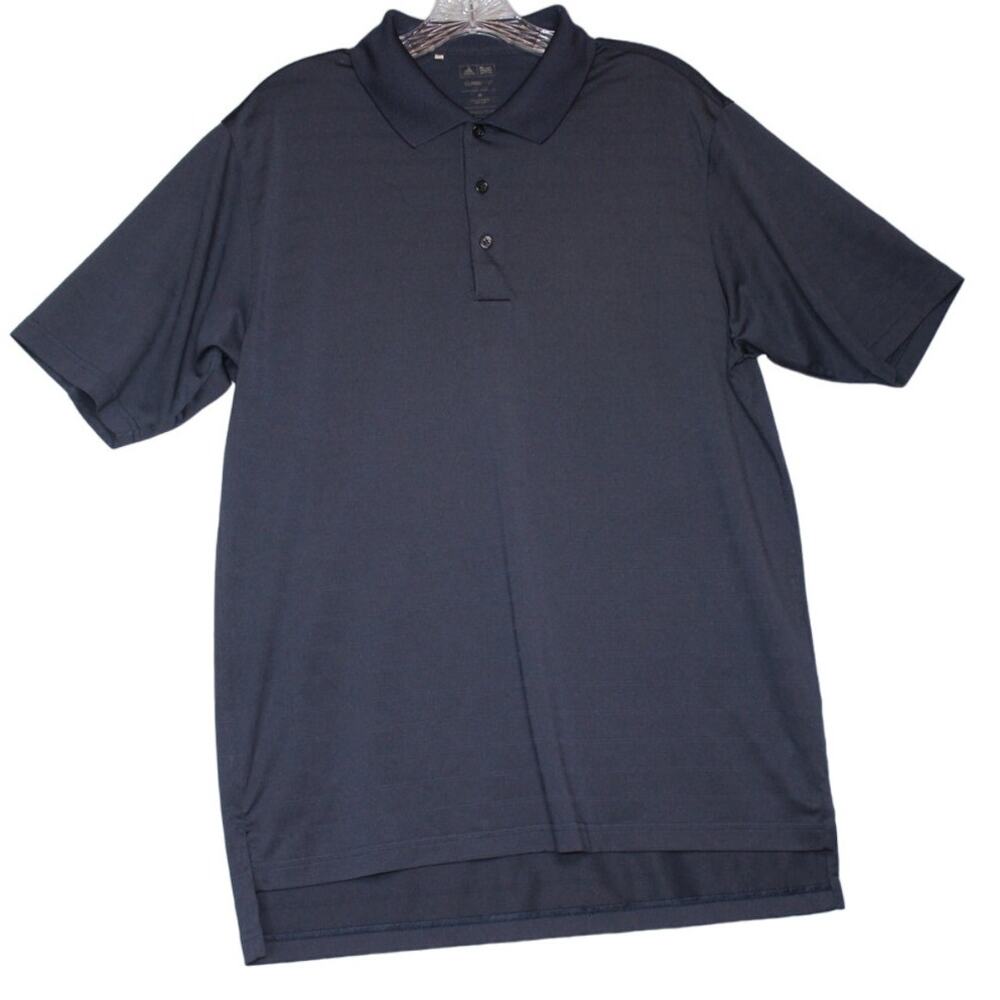 Adidas Climalite Polyester‎ Golf Polo Shirt Men Size Small Navy with White Logo